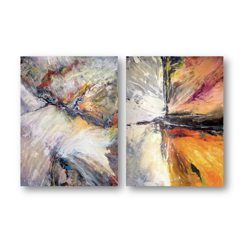 Starburst Set by John Beard - Artist Enhanced Canvas Print, 48" H x 30" W x 1.5" D, Unframed