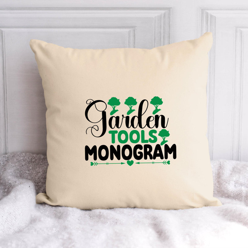 Citation amusante «Garden Lover 540» - Coussin décoratif inclus, H 14 po x l 14 po