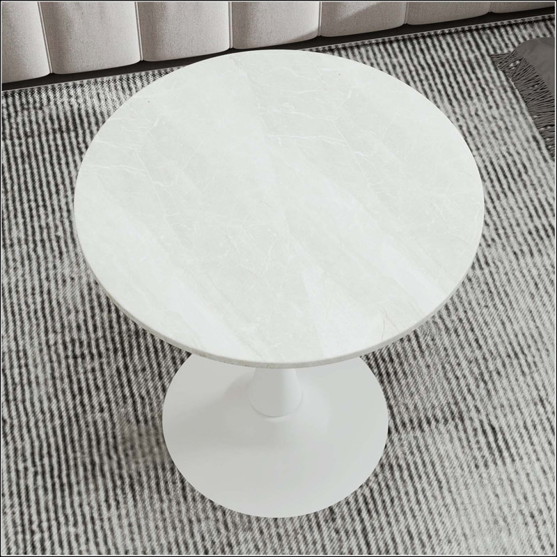 27.6-Inch Coffee Table, White, White