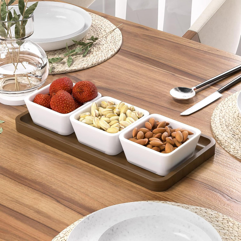 Bamboo Vanity Tray For Bathroom Countertop - Decorative Wood Organizer Tray For Dresser, Toilet, Perfume, And Home Decor - Sleek And Functional Design
