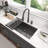 28'' L x 18" W Undermount Single Bowl Stainless Steel Kitchen Sink with Sink Grid and Basket Strainer-110458597