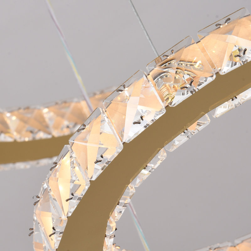 Lucchesi 2 - Light Crystal LED Chandelier, Golden
