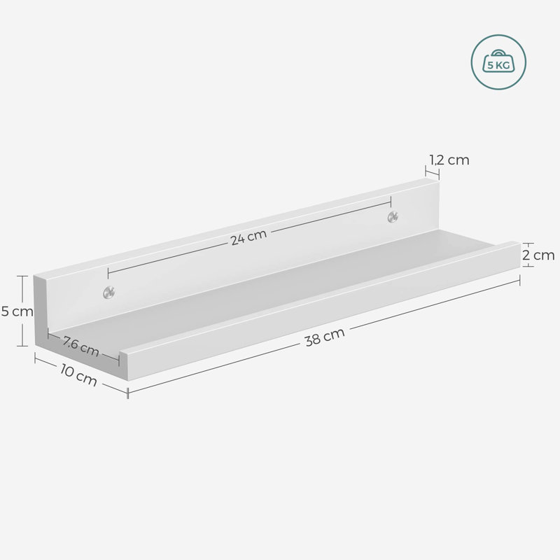 Ifeanyi 3 Piece Picture Ledge Wall Shelf, White