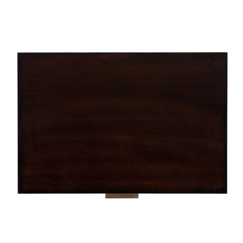 Kai Black 2 Drawer Nightstand, Dark Cherry