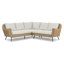 Elba 90.5" Outdoor Corner Sectional With Handwoven All-Weather Wicker