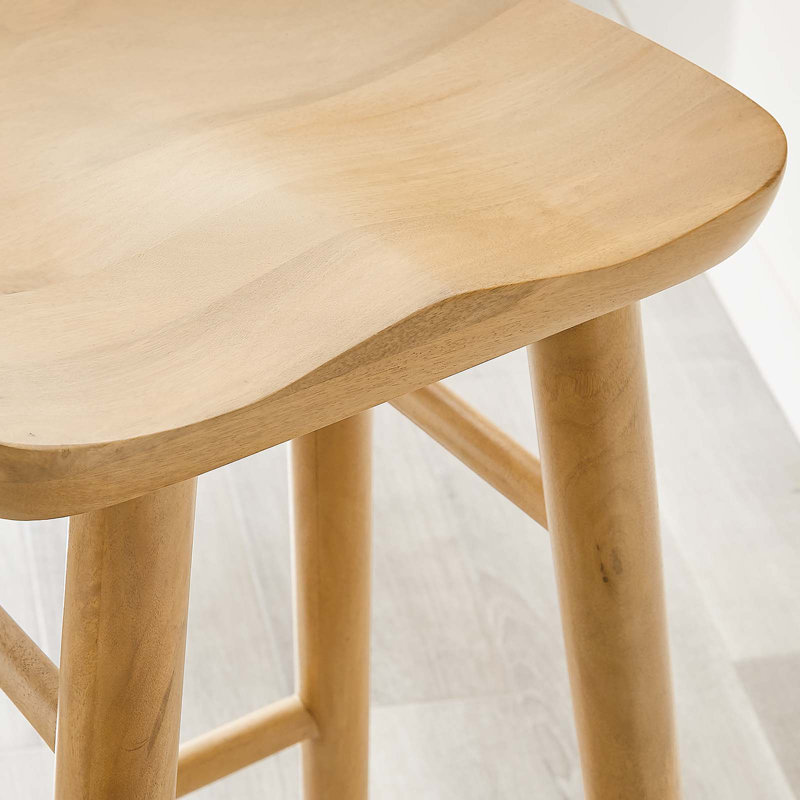 Tabouret en bois massif Modway Saville, Tabouret de bar (siège d'une hauteur de 32 po), Chêne