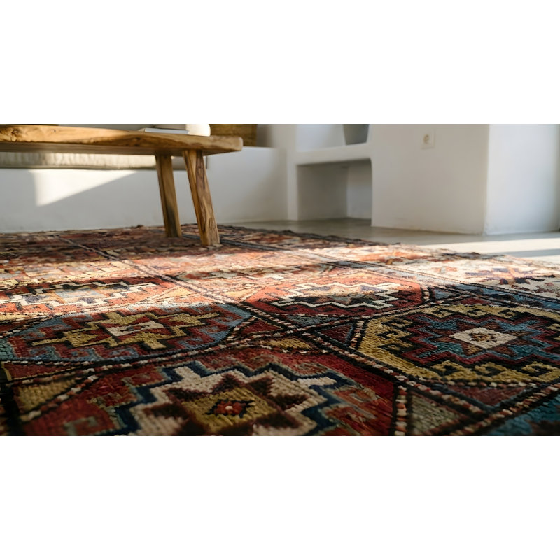 Tapis Moghan à motif géométrique excitant