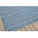 Kaza Wool Striped Area Rug in Blue