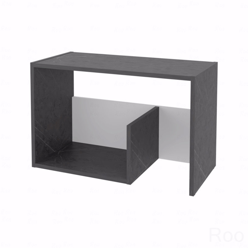 Table d'appoint en mélamine avec rangement ouvert