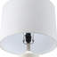 Lampe de table en céramique blanche à 3 voies avec abat-jour tambour