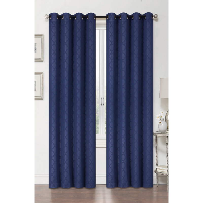 Ianthe Blackout Curtain Pair, Navy