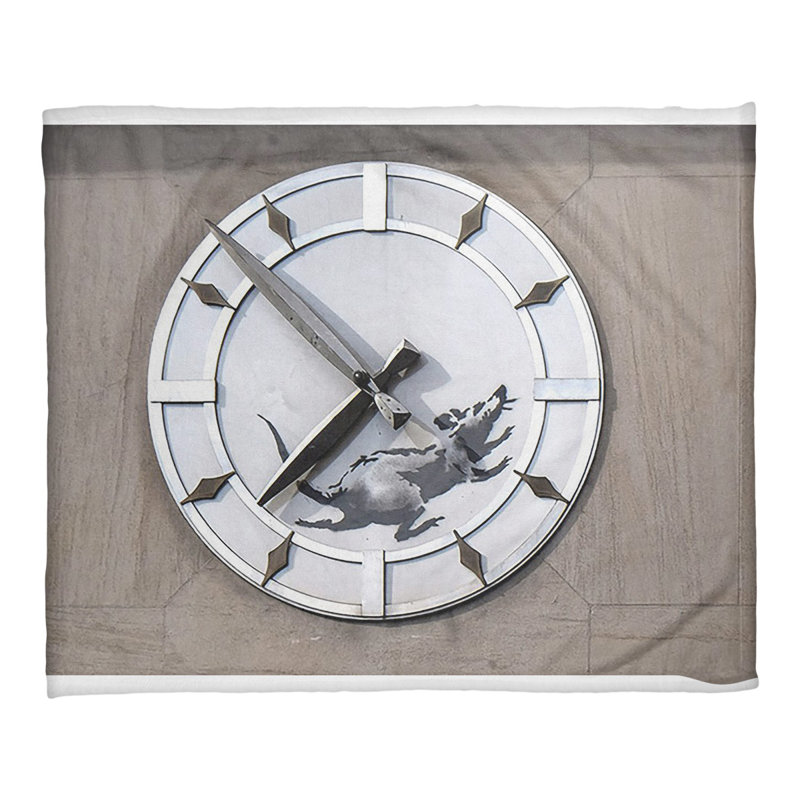 Banksy Sewn Throw Blanket, 30" W x 40" L