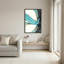 Art mural sur toile abstrait rouille sarcelle et gris anthracite-133562977