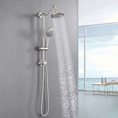 Tub & 6 Inch Rain Shower Head with Handheld Shower Head Bathroom Rain Shower System