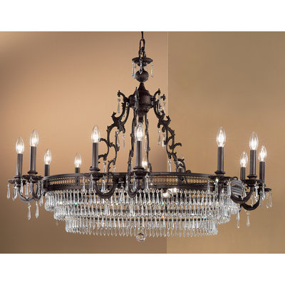 Renaissance 18 - Light Dimmable Wagon Wheel Chandelier