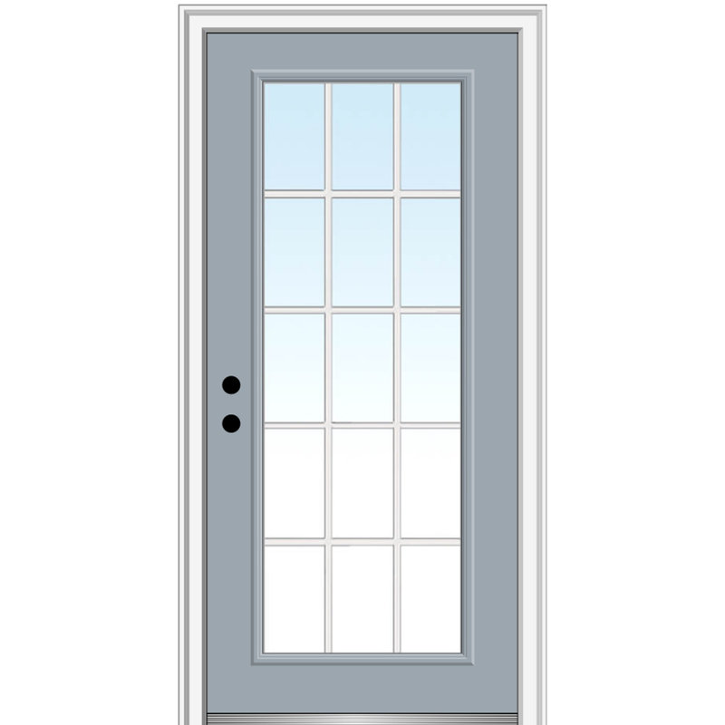 Porte d’entrée avant pré-raccroché, H 81,75 po x l 33,5 po x P 4,56 po, Naval, S'ouvre à droite vers l'intérieur