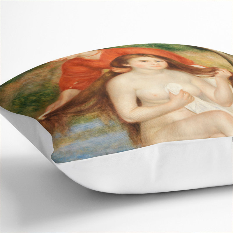 Square Cushion, 40cm H x 40cm W x 15cm D, White