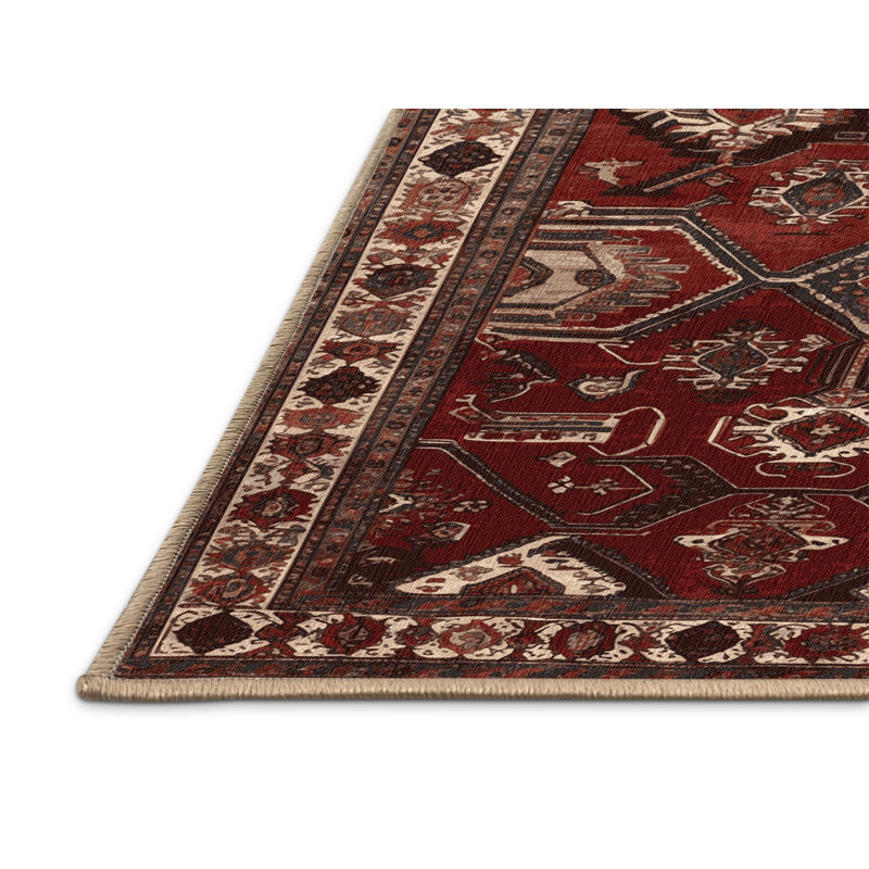 Tapis brun lavable à la machine, Carré 7 pi