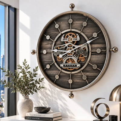 Horloge murale avec engrenages en mouvement de The The Gears Horloge