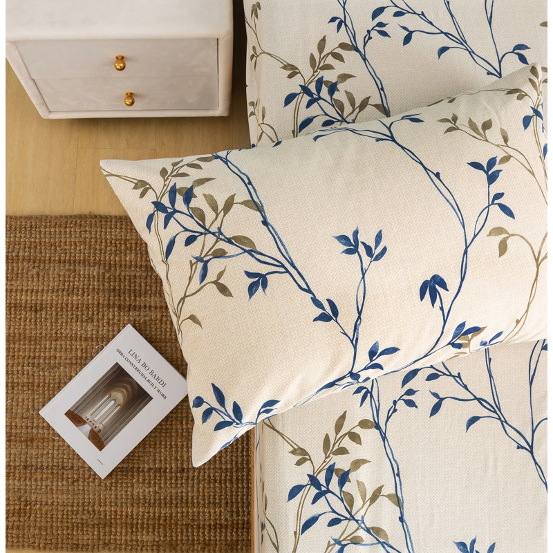 Sateen Floral Flat Sheet, Queen
