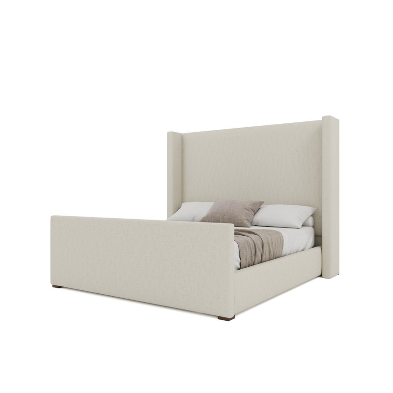 Lit de pied de lit Aylet Luxe, Blanc cassé, Queen