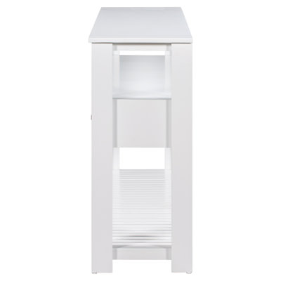 Console Table, Living Room Table With 4 Drawers And 2 Shelves, Console Table For Indoor