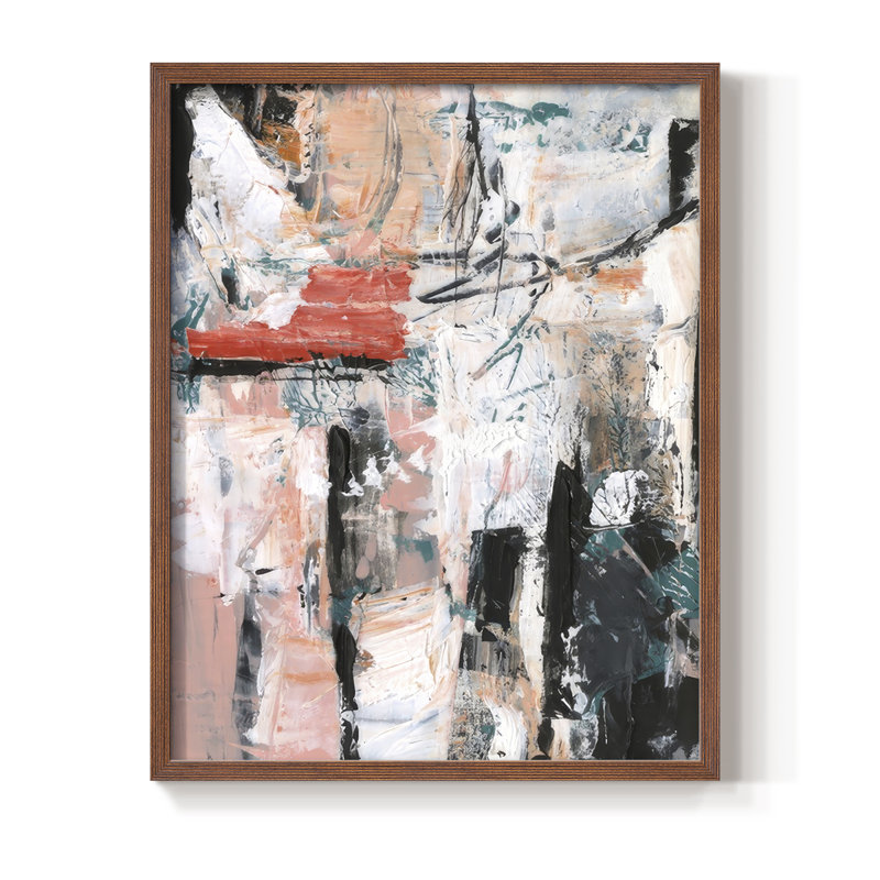 «Miami Vibes I», reproduction encadrée - bois massif, H 11 po x l 9 po, Noyer