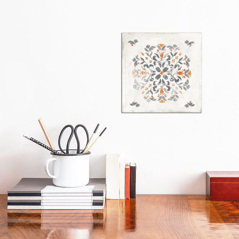Moroccan Coral I by Tom Reeves - Wrapped Canvas Painting, 30.48 cm H x 30.48 cm W