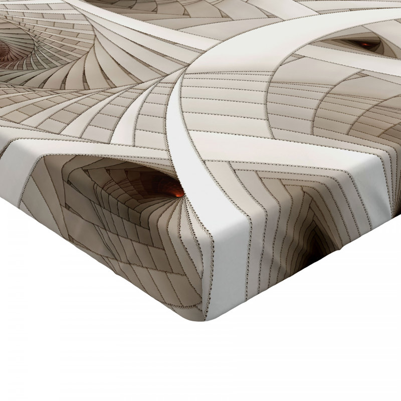Microfiber Abstract Fitted Sheet, Twin XL Fitted Sheet