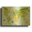 «Kids Map» par Luxe, art mural en métal doré, 16 po x 12 po-653282991