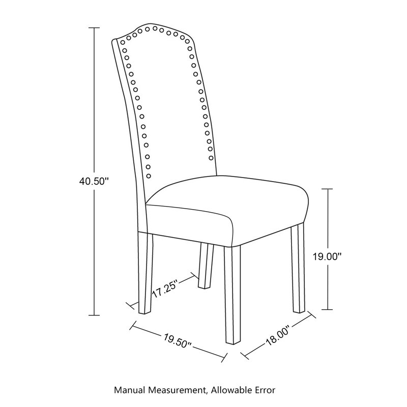 Chaise parsons en tissu brun clair