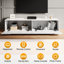 140×35×30cm TV cabinet,RGB LED light strip,Stand for TVs up to 55"-557511852