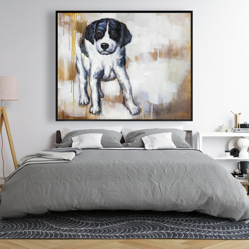 «Curious Puppy Dog» sur toile