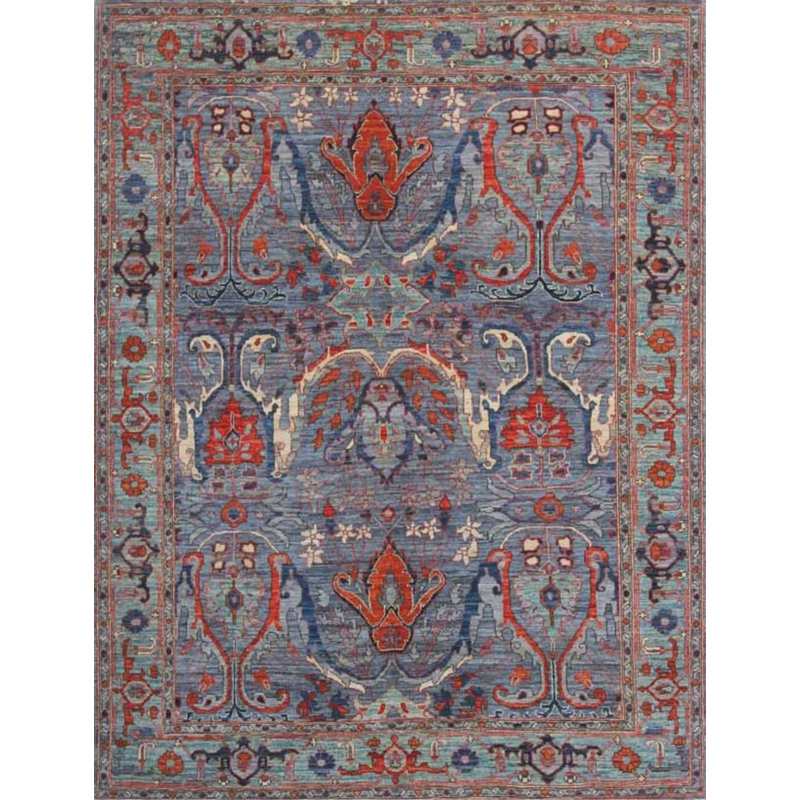Traditional, Transitional Hand Knotted Wool Oriental Area Rug