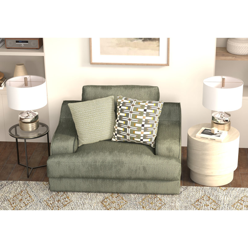 Chaise Calline et 1/2 avec coussin moelleux, Vert