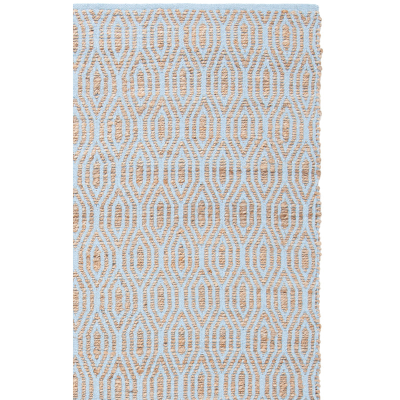 Hallmark Hand Woven Jute/Cotton Geometric Rug in Silver/Natural, Rectangle 9' x 12'
