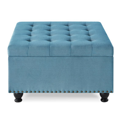 Blue Storage With Spacious Interior And Design Materials Buttons