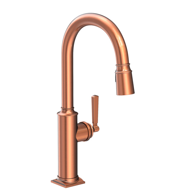 Adams Single Handle Pull Down Kitchen Faucet, Antique Copper