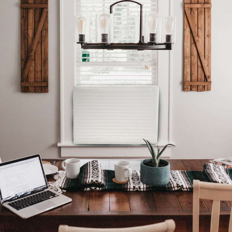Air Conditioner Cover Inside Window Units AC Covers Double Insulation with Drawstring for Indoor, 20" H x 27.6" W x 3.5" D