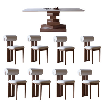 French Vintage Home Dining Table Sets Rectangular Dining Set