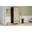 Armoire-penderie haute 70,8 po avec 2 portes en rotin et 1 tiroir