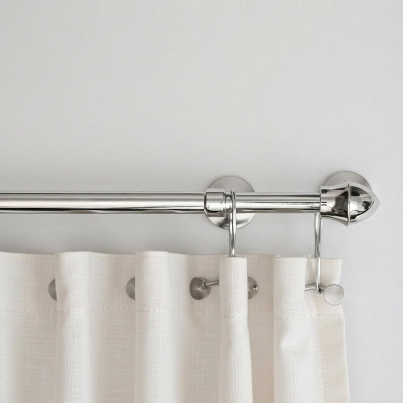 Cafe Rod 7/16" Chrome 18 - 28 - Set Of 2