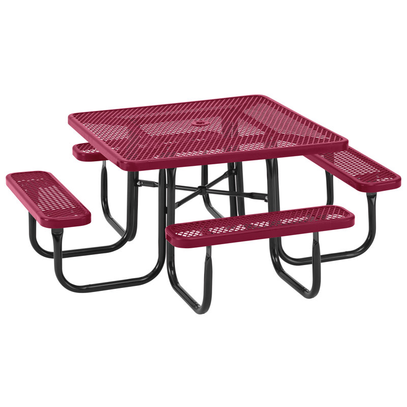 Picnic Table, Red/Red