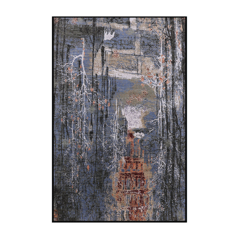 Tapis bleu / rouge / noir Bradenville, Rectangle 4 pi x 6 pi