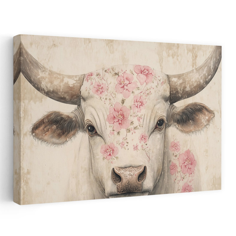 Art floral - Vache rétro, H 60 po x l 40 po