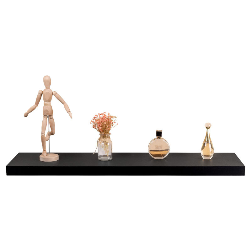 Gauvey 2 Piece Floating Shelf, Black, 3.8cm H x 30cm W x 22.9cm D