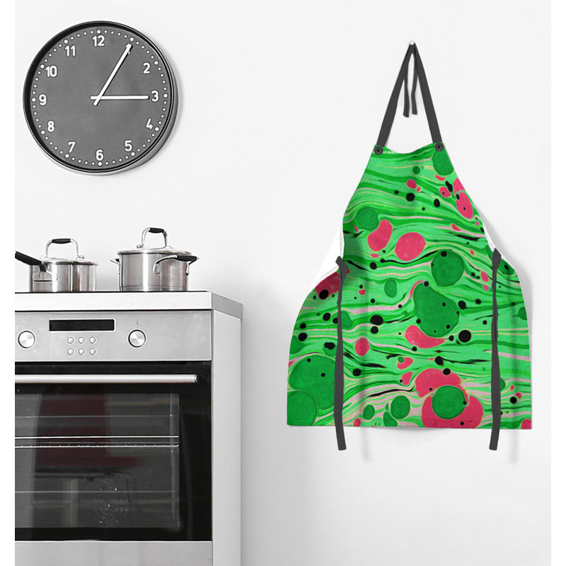 Katelyn Elizabeth Bib Apron, Green/Pink