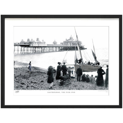 Eastbourne, The Pier 1910 by Francis Frith - Single Picture Frame Print