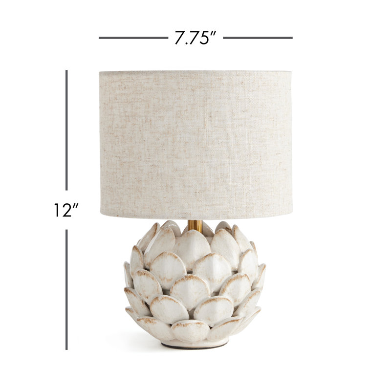 Mini lampe de table Landci Carciofo, 12", Cream