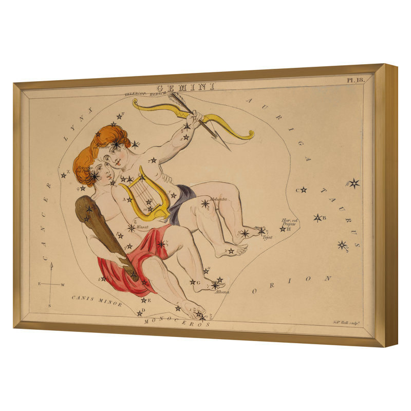 Gemini Print by Grand Archives, Gold Framed, 32" H x 45" W